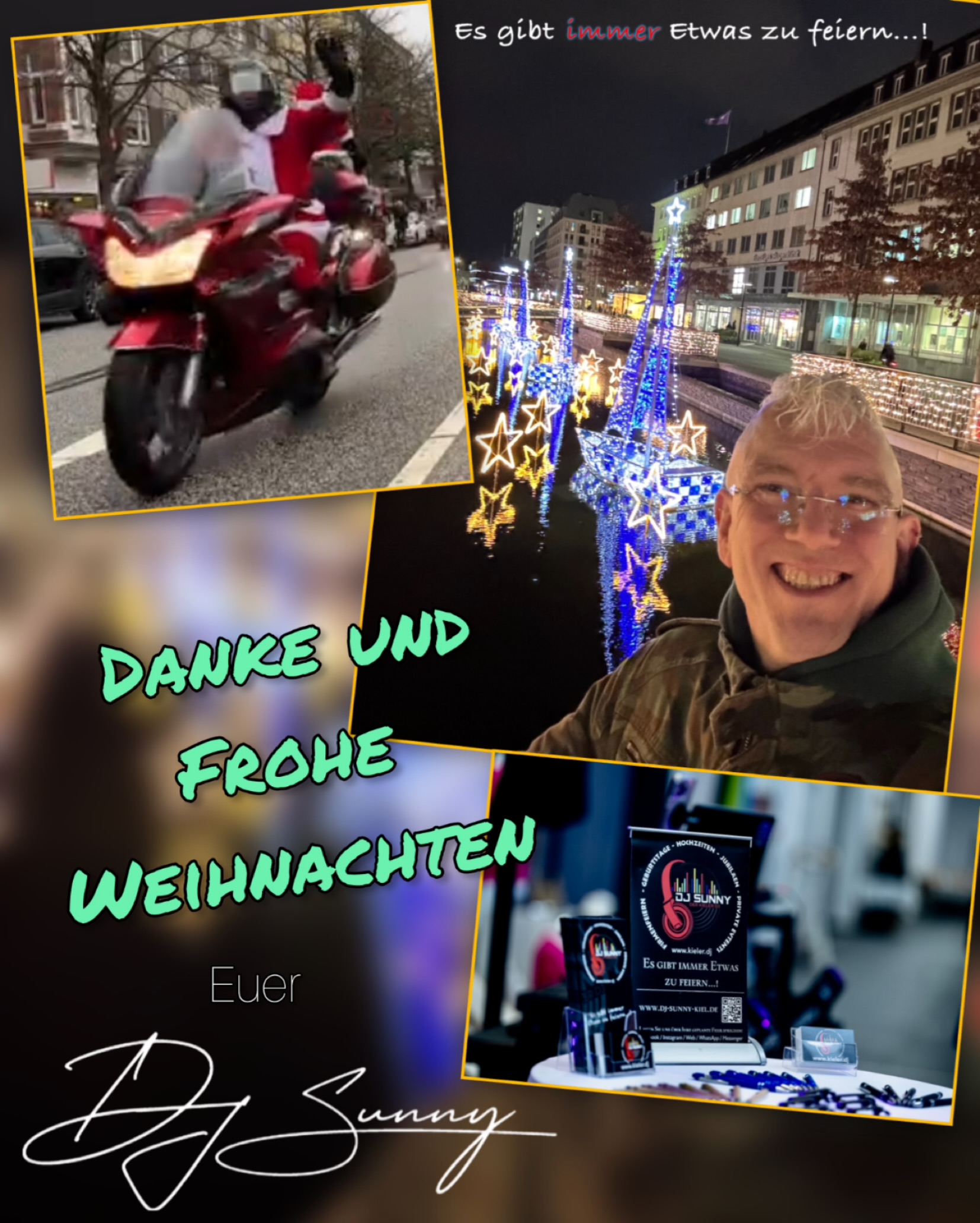 HoHoHo… Und vielen Dank!
.
✨ Nun ist also schon wieder Weihnachten… das Jahr verging wie im Flug.
Und dennoch ist es für mich noch nicht zu Ende, denn am kommenden Wochenende darf
ich noch einmal eine Geburtstagsfeier als DJ begleiten. Deshalb gibt es jetzt auch
noch keinen Jahresrückblick, sondern nur die allerbesten Wünsche für euch alle
für das Weihnachtsfest.
.
✨Lasst Euch reich beschenken…und manchmal ist einfach schon gemeinsame Zeit das größte Geschenk!
✨Feiert Euch, Eure Familien und Eure Liebsten und kommt einfach mal an und ein wenig stressfrei runter
✨Nehmt Euch Zeit und genießt - Essen, Trinken, Gespräche, das Leben!
.
Ich wünsche Euch allen ein besinnliches und entspanntes und fröhliches und gesundes Weihnachtsfest 2025.
Und wir sehen uns dann zu Silvester zum DJ-Sunny-Jahresrückblick …
.
Und damit: HoHoHo
.
Sunny Times - Euer DJ Sunny 
.
.
P.S.: ihr plant eure Feier? Lasst uns doch mal unverbindlich drüber sprechen!
.
.
.
.
.
.
.
.
.
#djsunny #djsunnykiel #hochzeit #kiel #kielerdj kielerleben kielerförde hochzeitsdj eventdj hochzeit2026 hochzeit2027 hochzeit rendsburg neumünster eckernförde plön badsegeberg heiraten feiern geburtstagsfeier eventdj sunny wedding weddingdj musikfacharbeiter sunnytimes ballroom ballroomdj standardtanzen latein